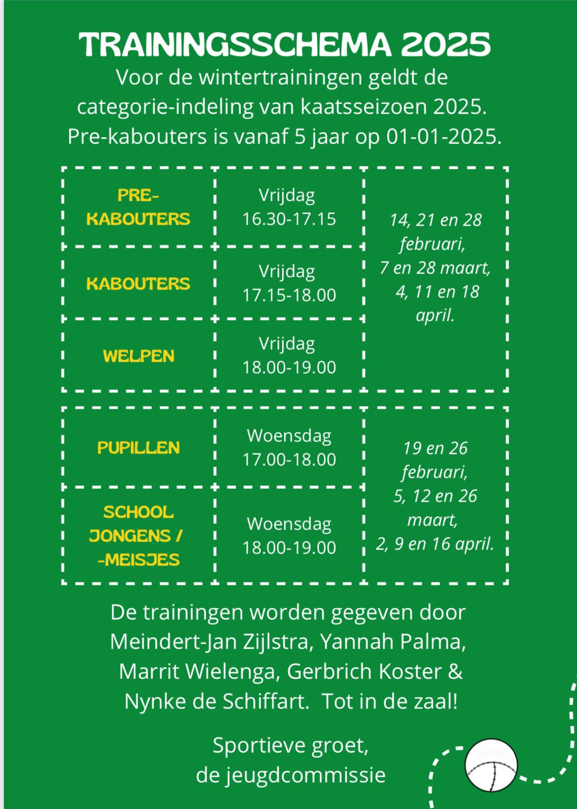 Geef je voor 1 februari op voor de wintertrainingen!